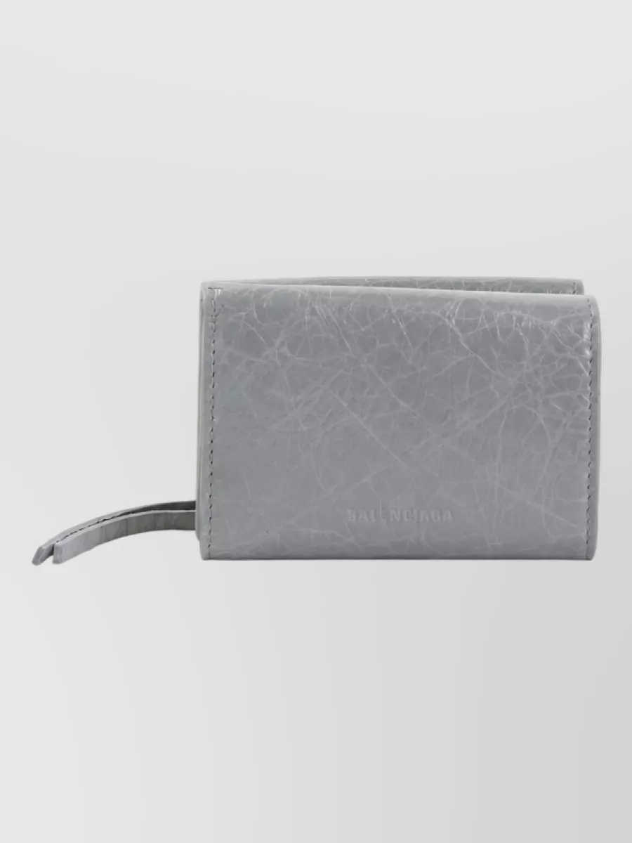 Balenciaga lamb leather mini wallet