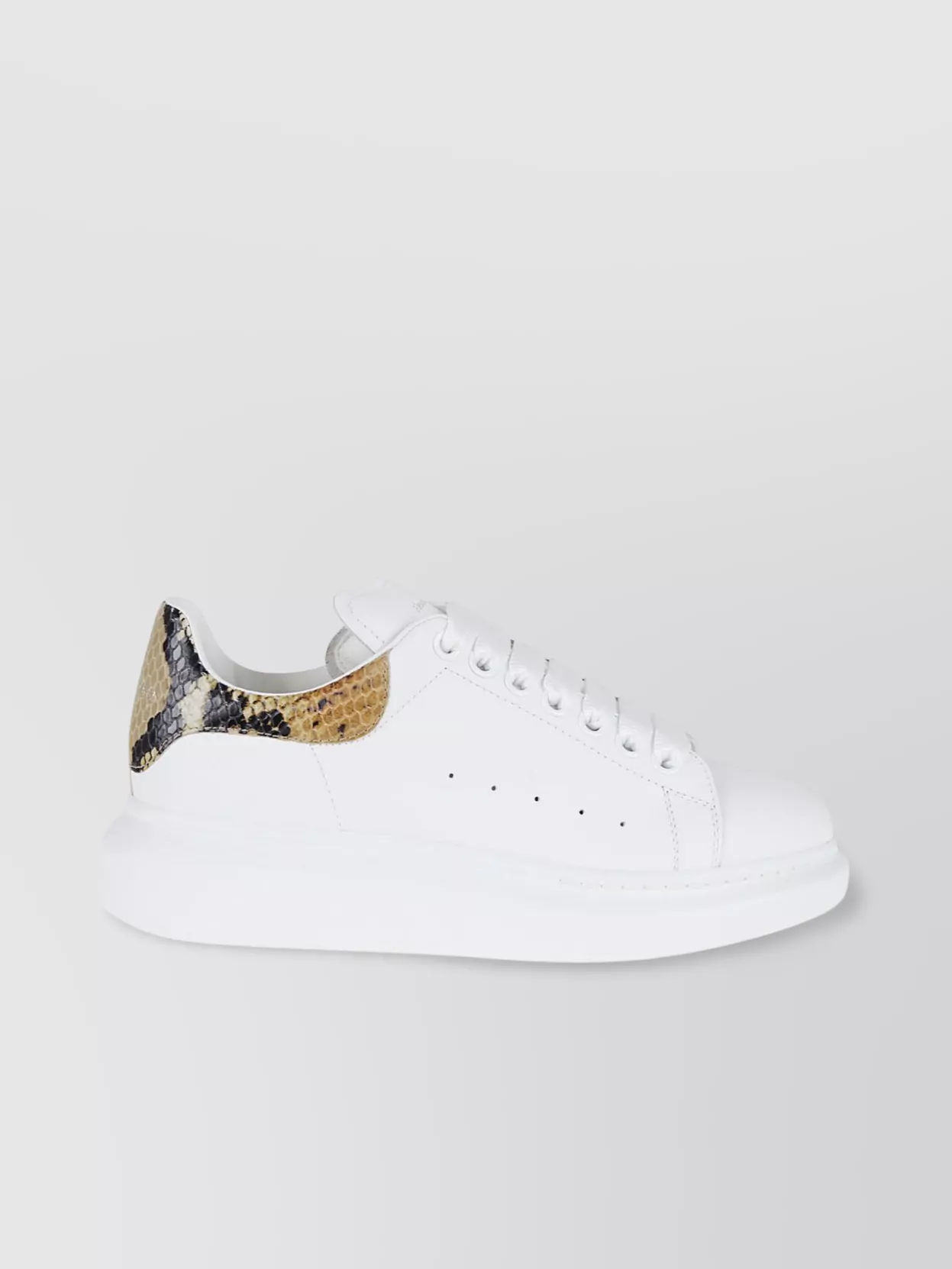 Alexander Mcqueen Oversized Leather Platform Sneakers