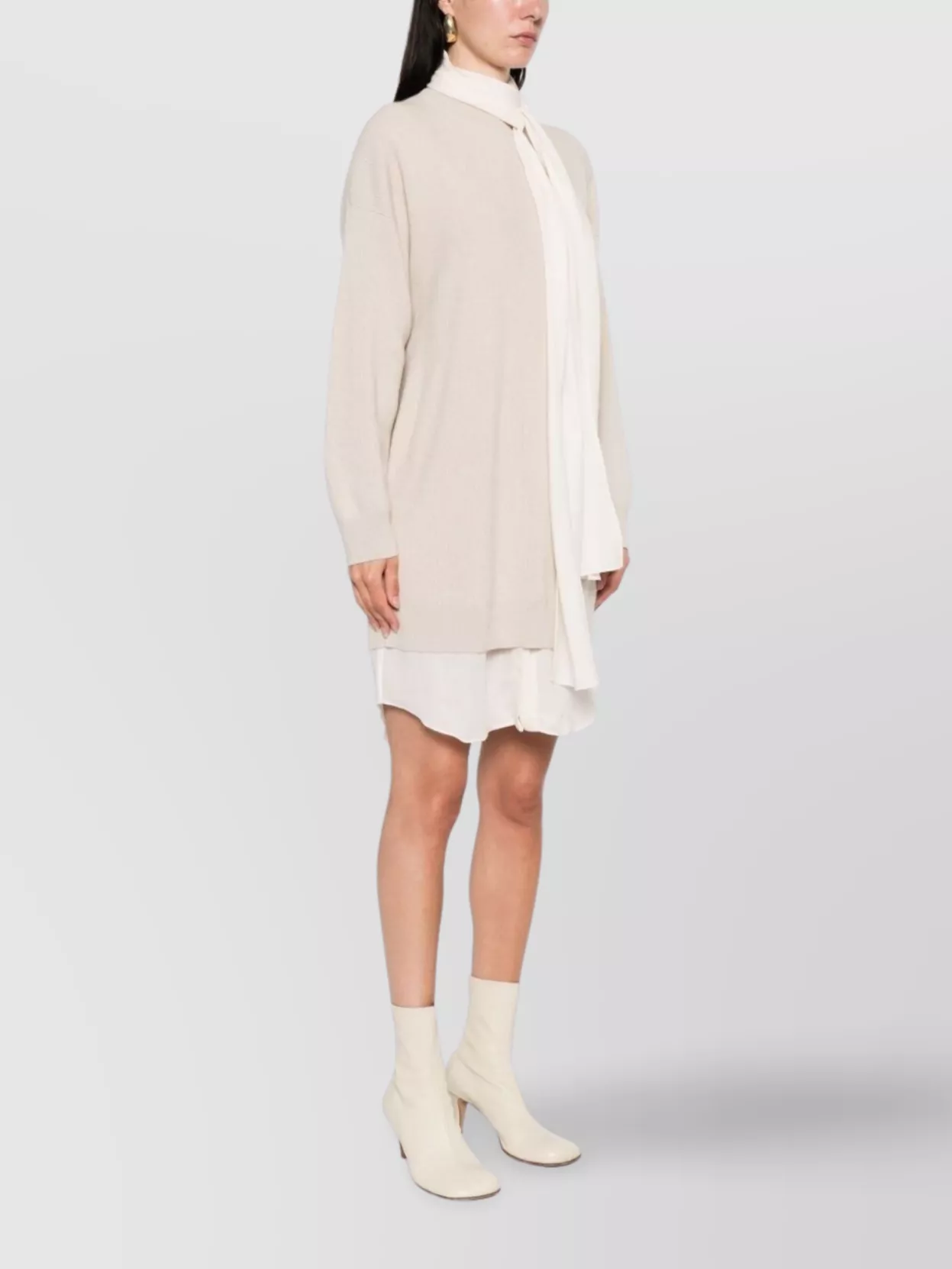 Brunello Cucinelli Cashmere Short Dress High Neck