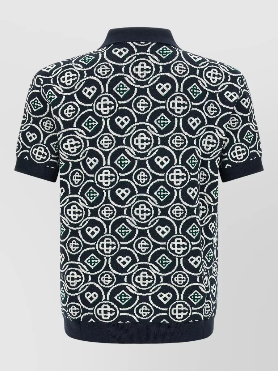Casablanca Cotton Monogram Polo Shirt
