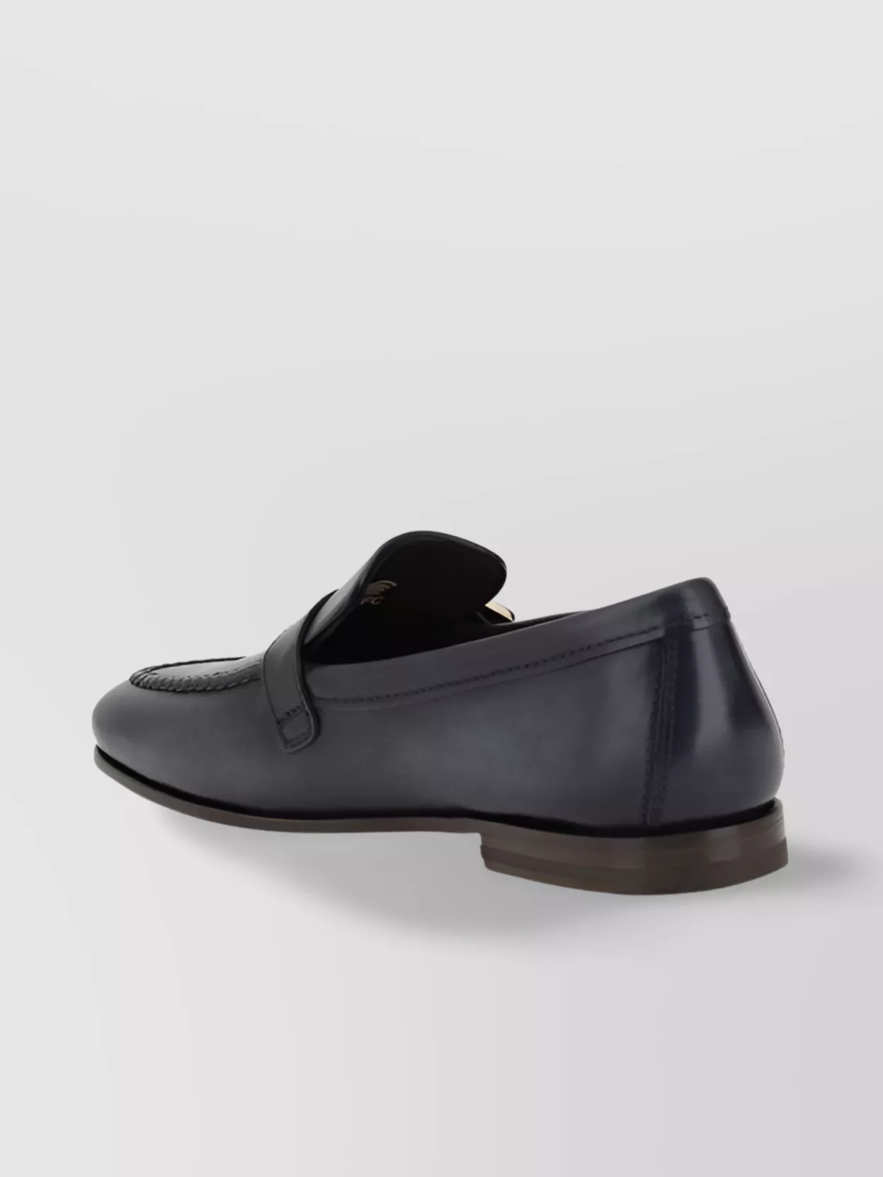 SANTONI LOAFERS WITH A SINGLE BUCKLE