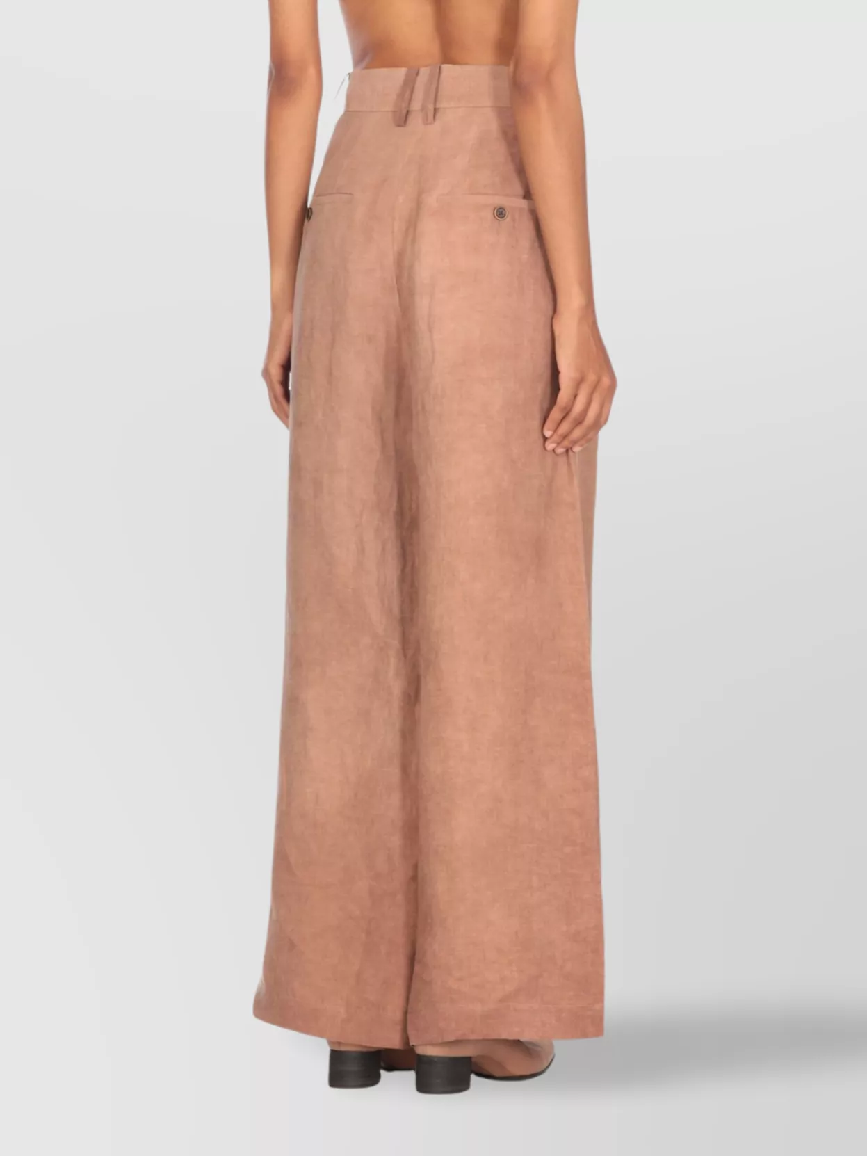 Uma Wang Linen And Cotton High Waist Trousers