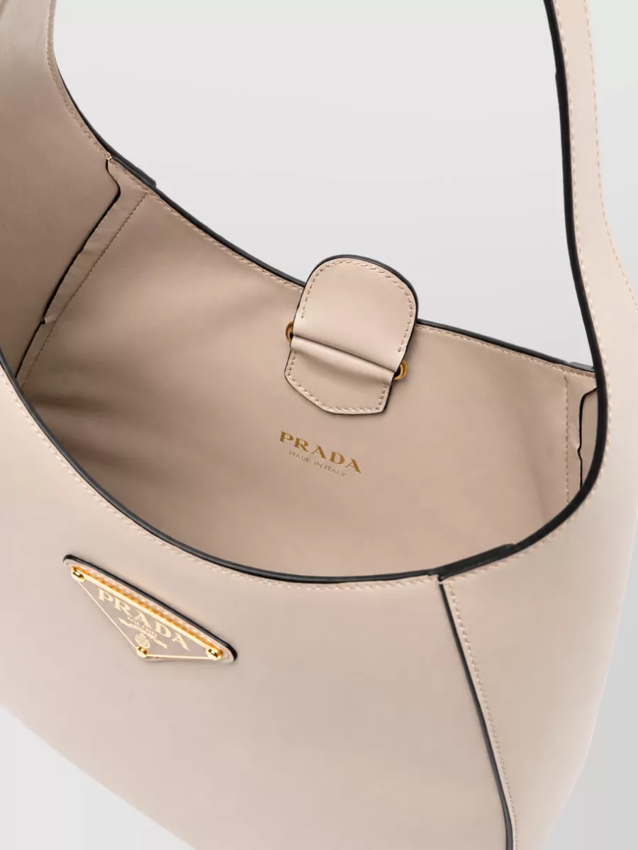 Prada Triangle Leather Shoulder Bag