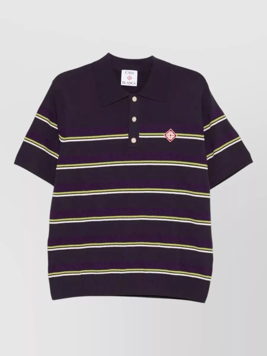 Casablanca striped polo shirt