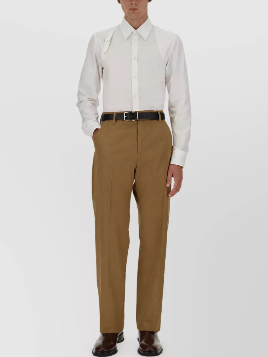Alexander Mcqueen Logo-Print Straight-Leg Trousers