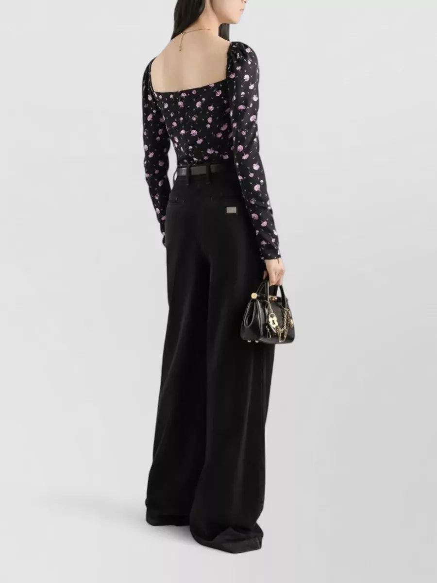 Dolce&Gabbana Silk Floral-Print Blouse