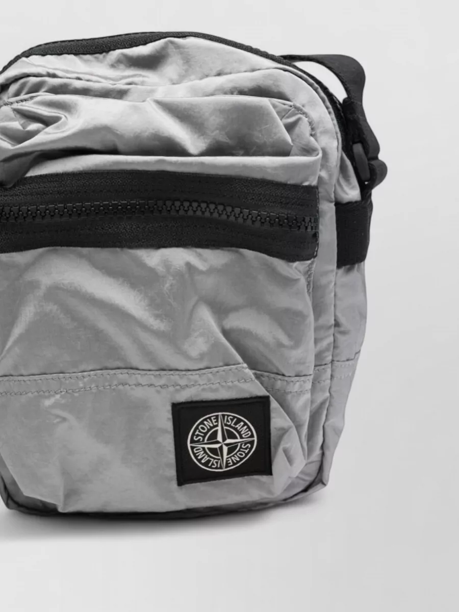 Stone Island Econyl Nylon Shoulder Bag Compass Logo