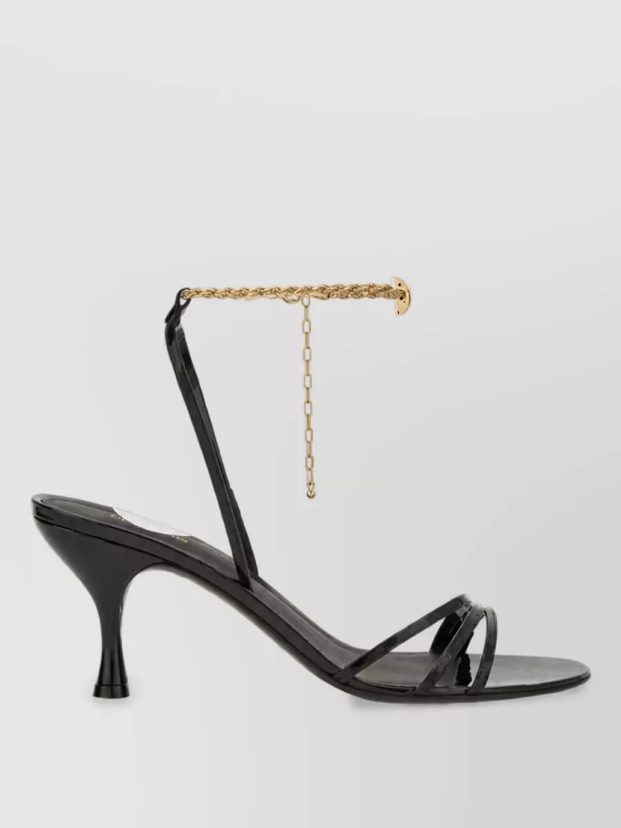 Ferragamo Patent Leather Chain Sandals