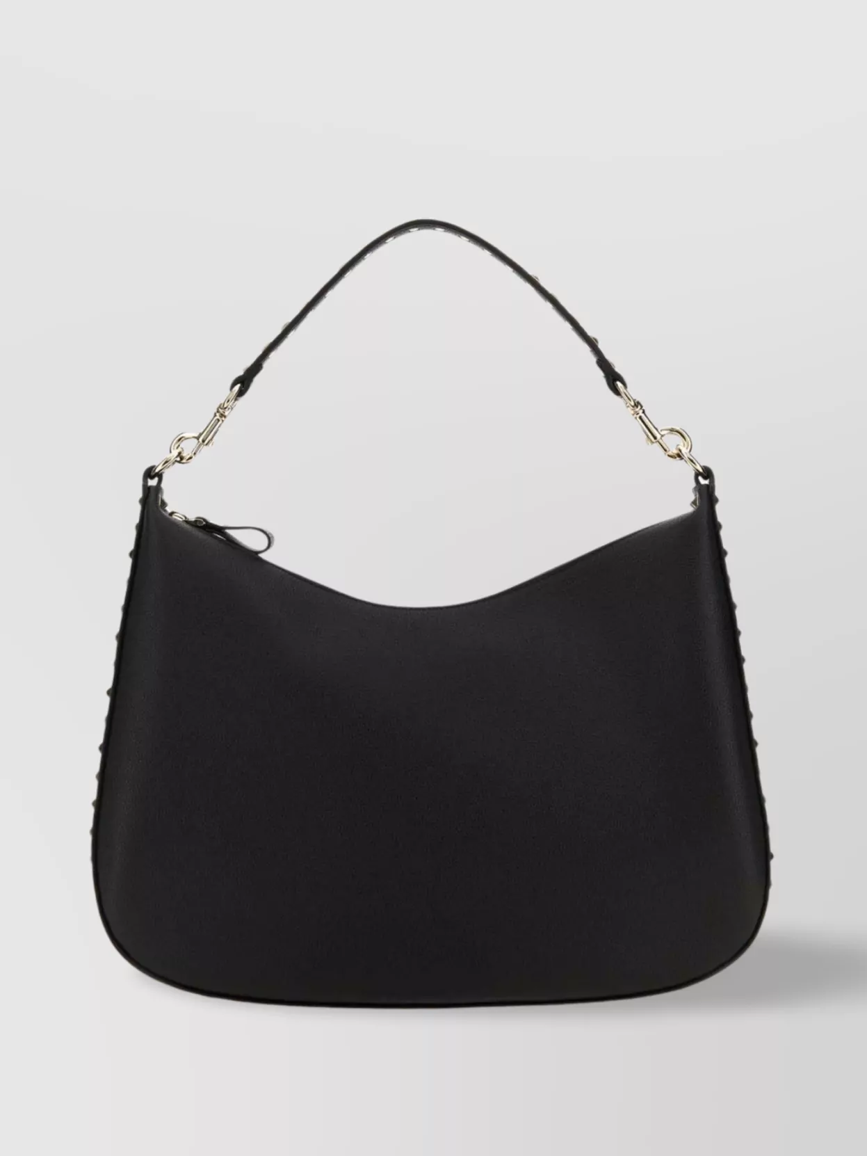 Shop Valentino Hobo Rockstud Shoulder Bag In Black