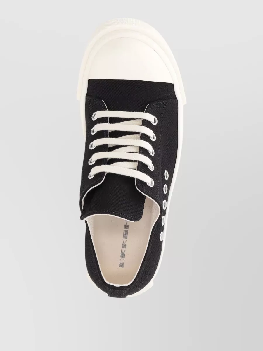 Rick Owens Cotton Low-Top Sneakers