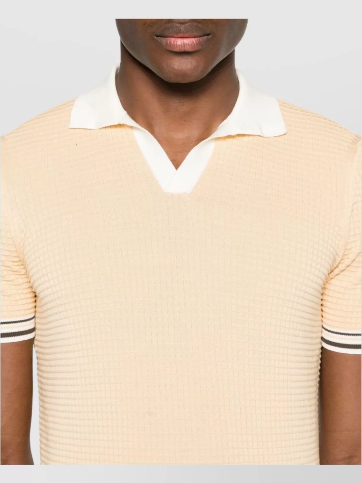 Drumohr Sweater Short Sleeve Contrast Collar