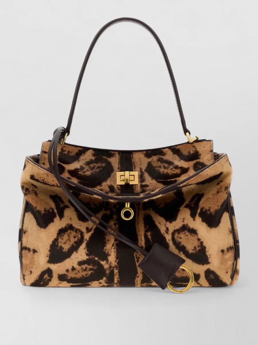 Balenciaga rodeo calf hair leather clutch bag