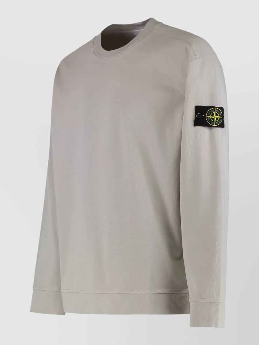 Stone Island Cotton Jersey Crew Neck Sweatshirt