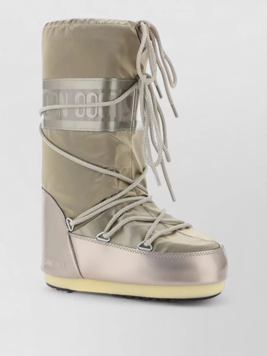 Moon Boot metallic knee-high snow boots