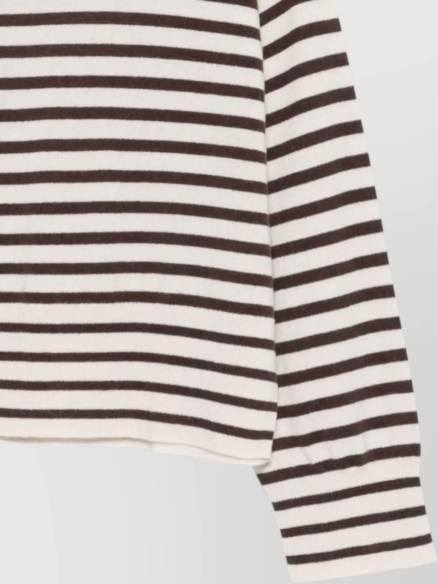 Closed Striped Ribbed Cashmere Sweater