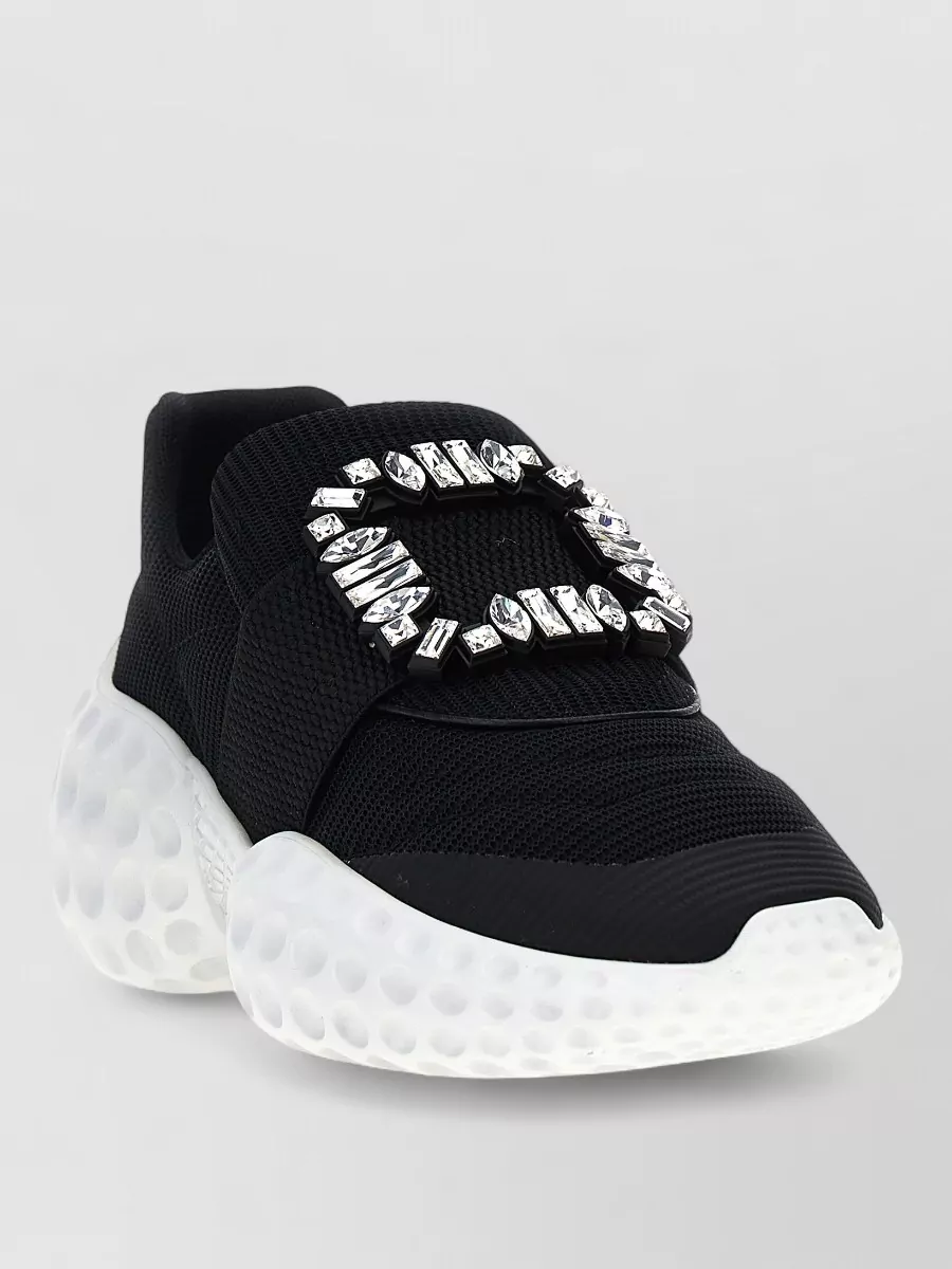 Roger Vivier Crystal-embellished slip-on sneakers