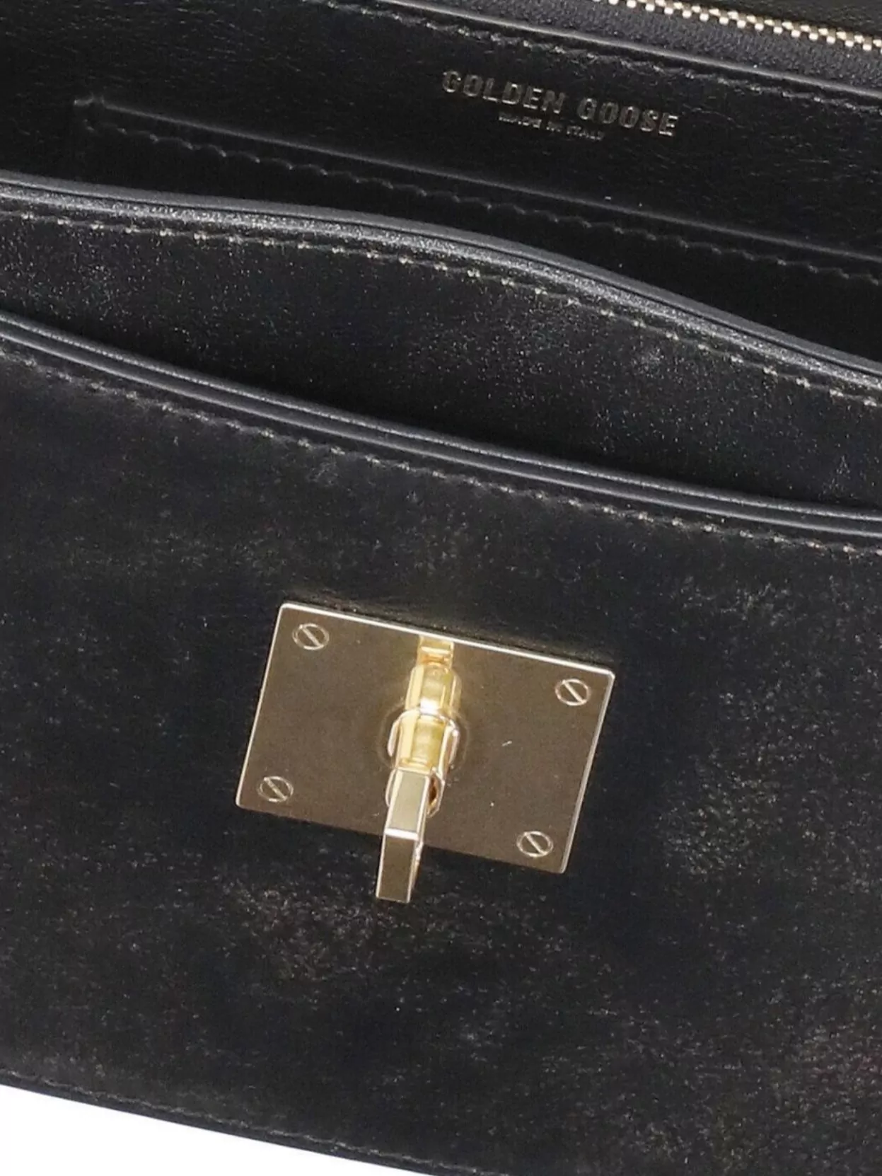 Golden Goose Rectangular Leather Chain Shoulder Bag