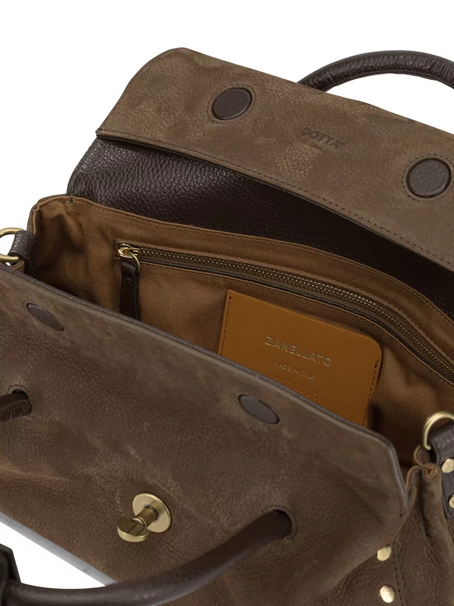 Zanellato Leather Studded Shoulder Bag