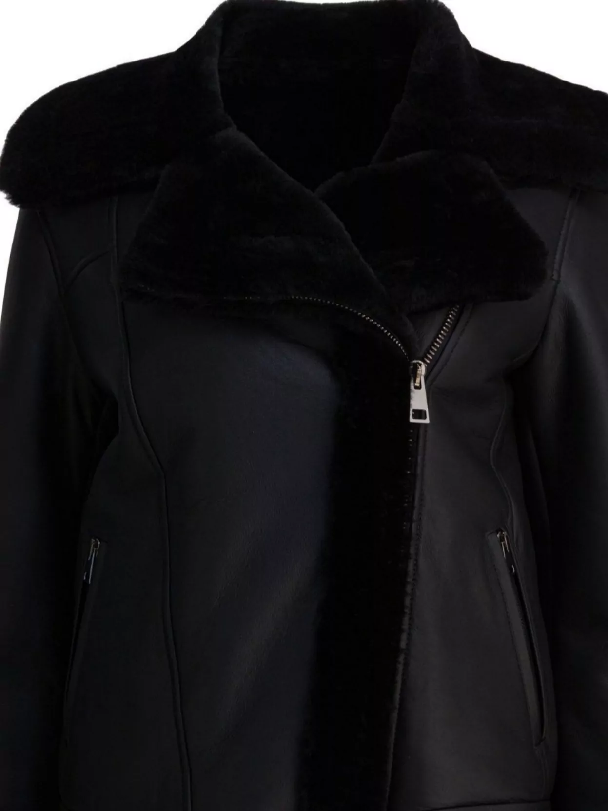 Blancha Jacket Featuring Faux Fur Collar And Cuffs