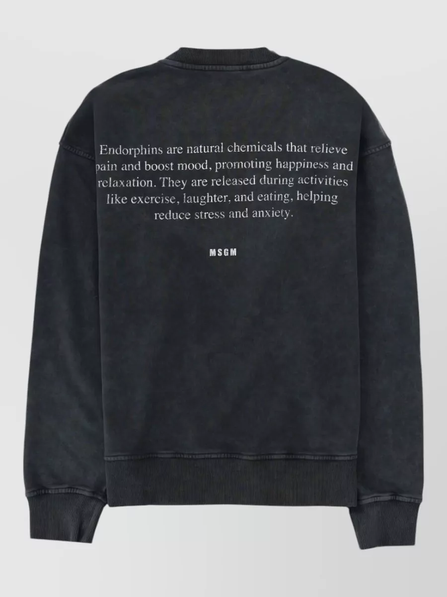 Msgm Printed Cotton Sweatshirt
