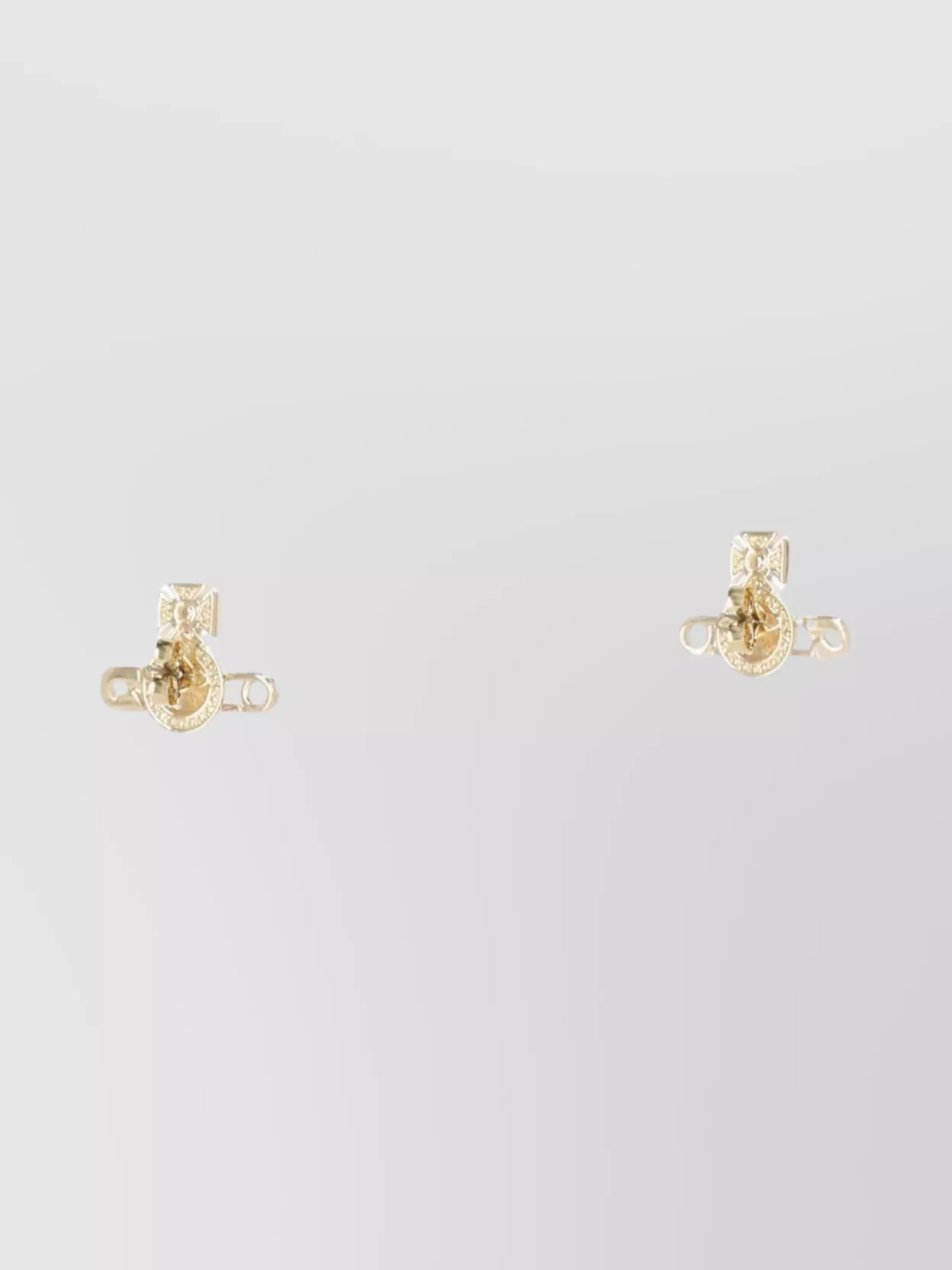 Vivienne Westwood Earrings Brass Stud Strass Detail