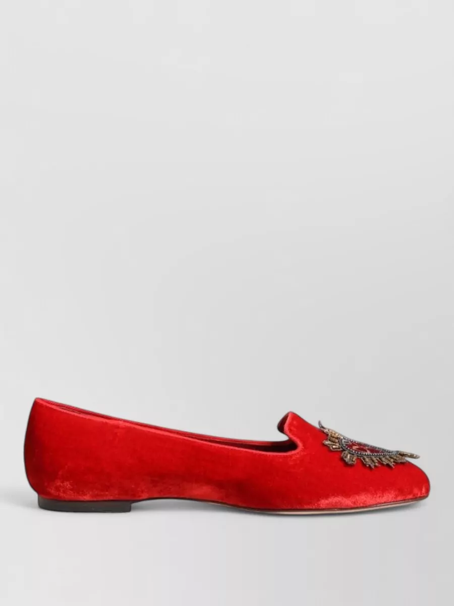 Dolce&Gabbana Embellished Velvet Slippers