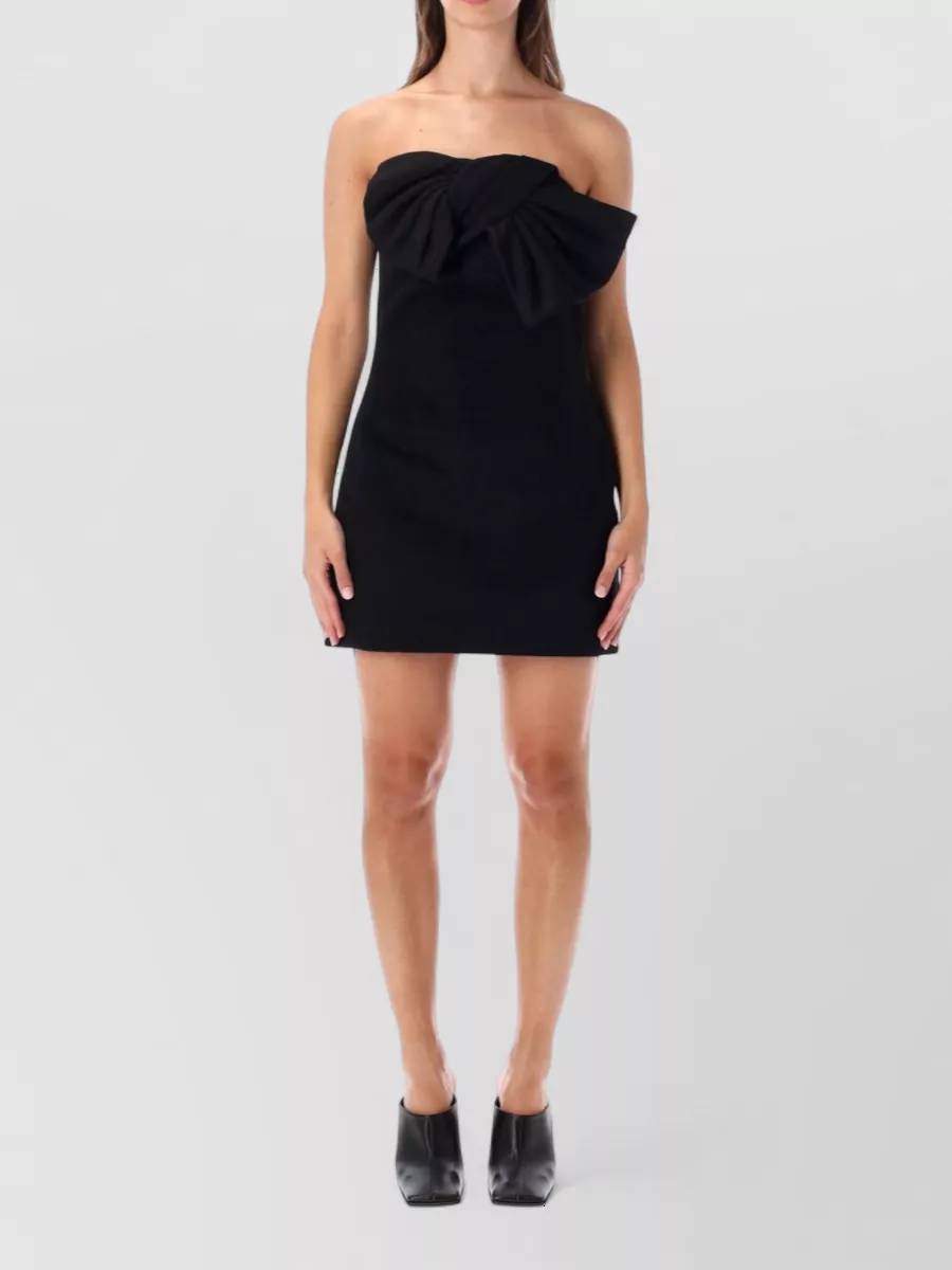 7 For All Mankind wool cashmere strapless mini dress
