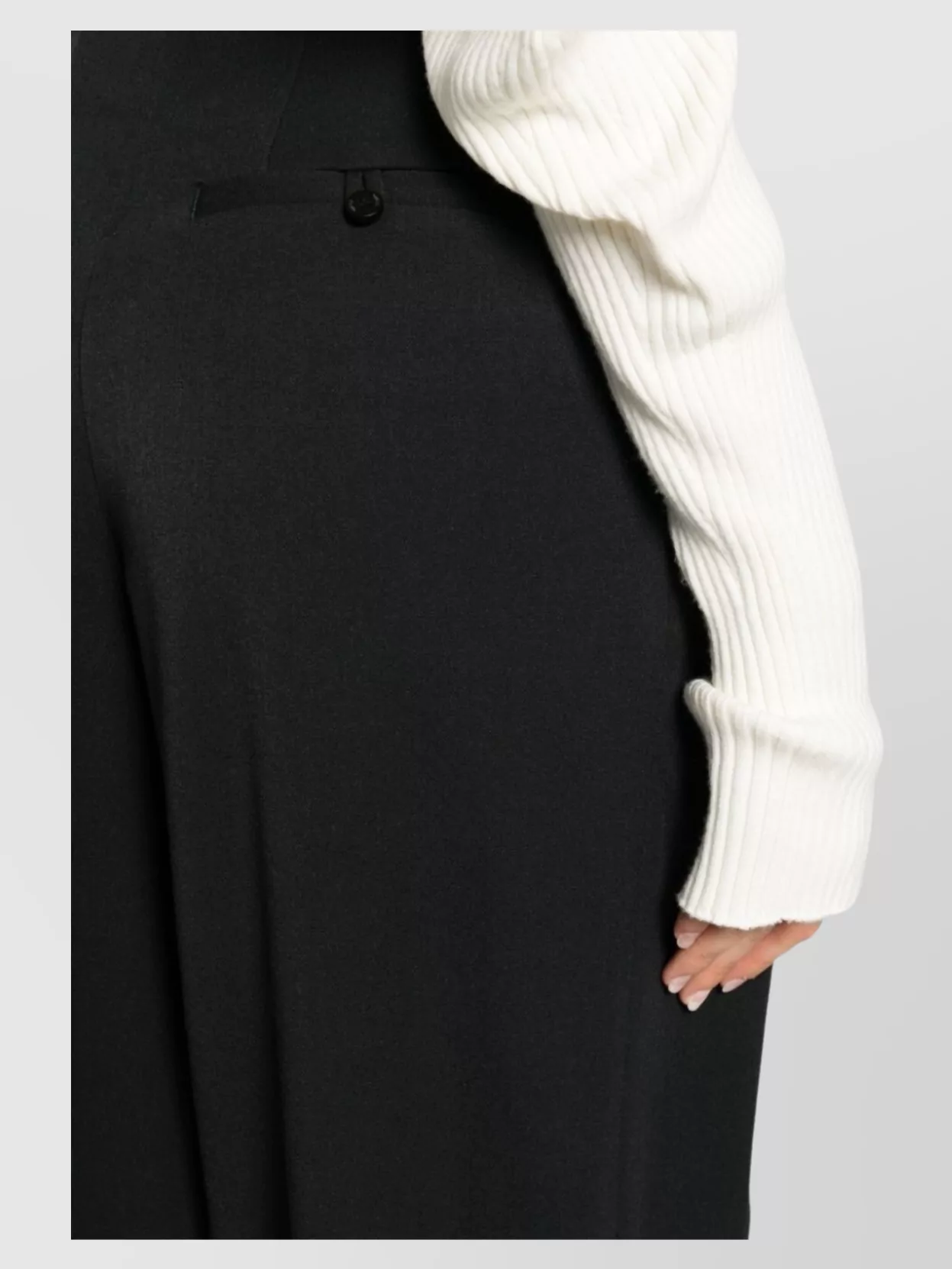Staud Logo High Waist Trousers With Pleat Detailing