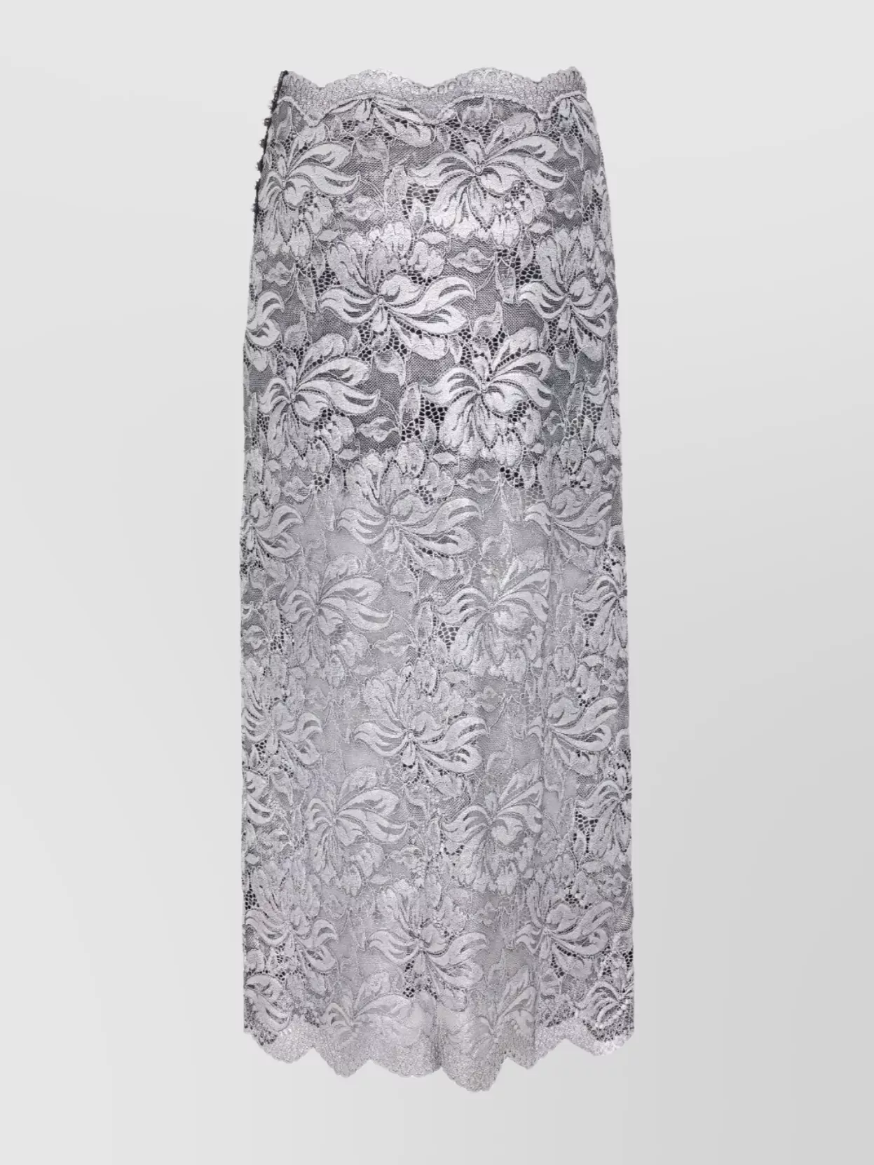 Paco Rabanne Long Floral Lace Skirt