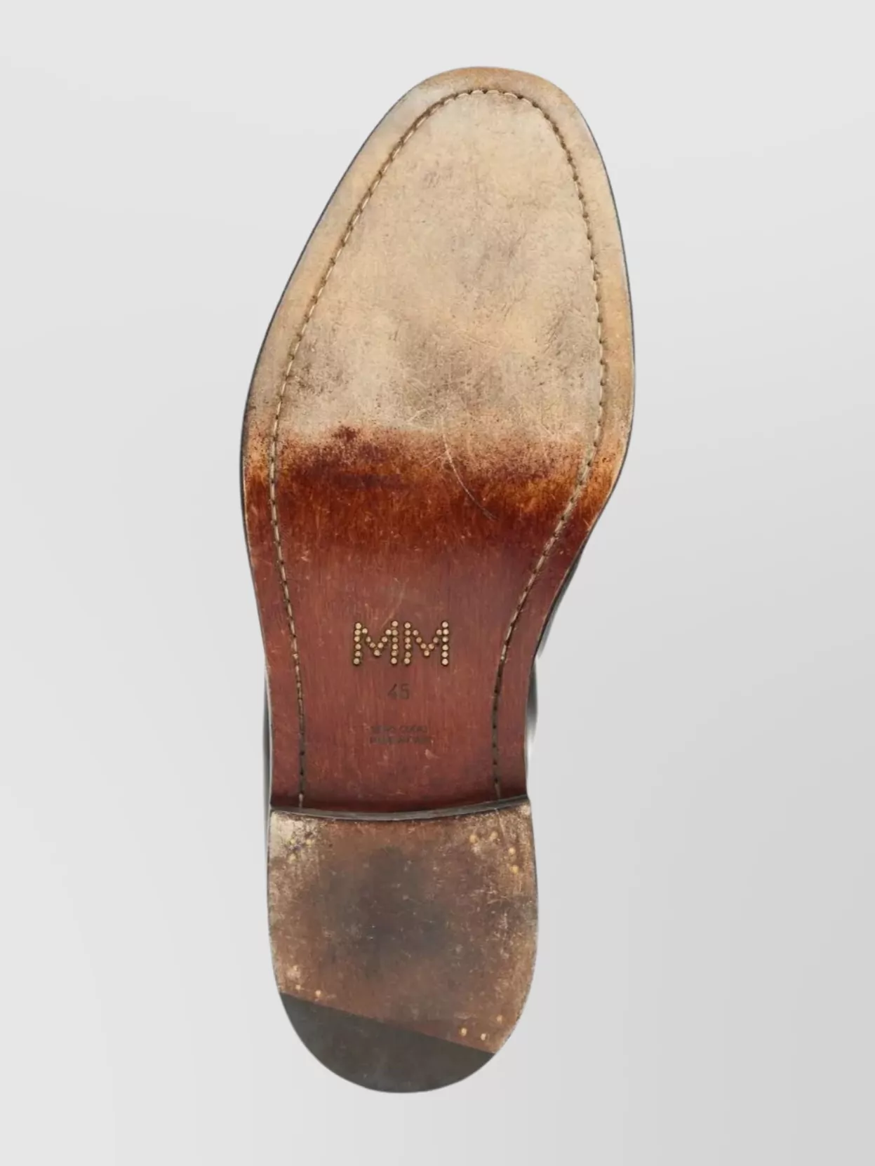 Maison Margiela Almond Toe Lace-Up Shoes With Block Heel