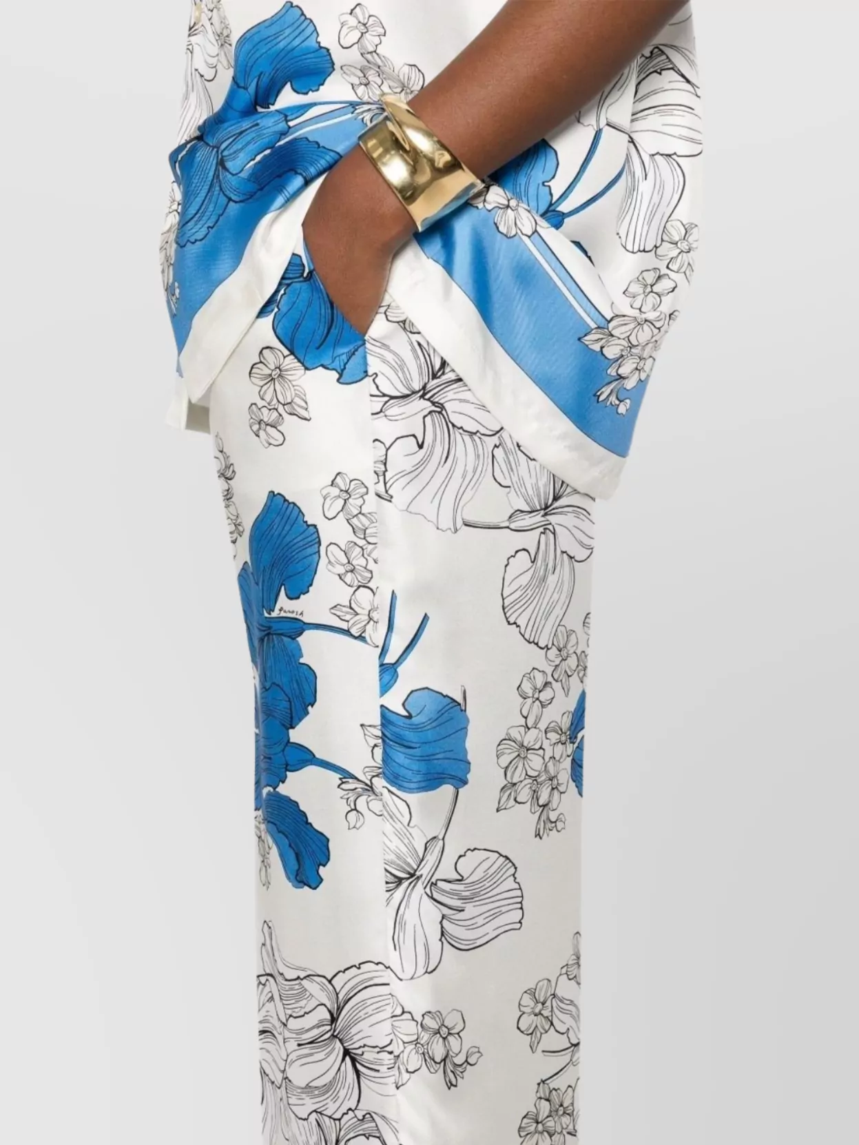 Shop P.a.r.o.s.h Elasticated Waist Wide Leg Trousers In White