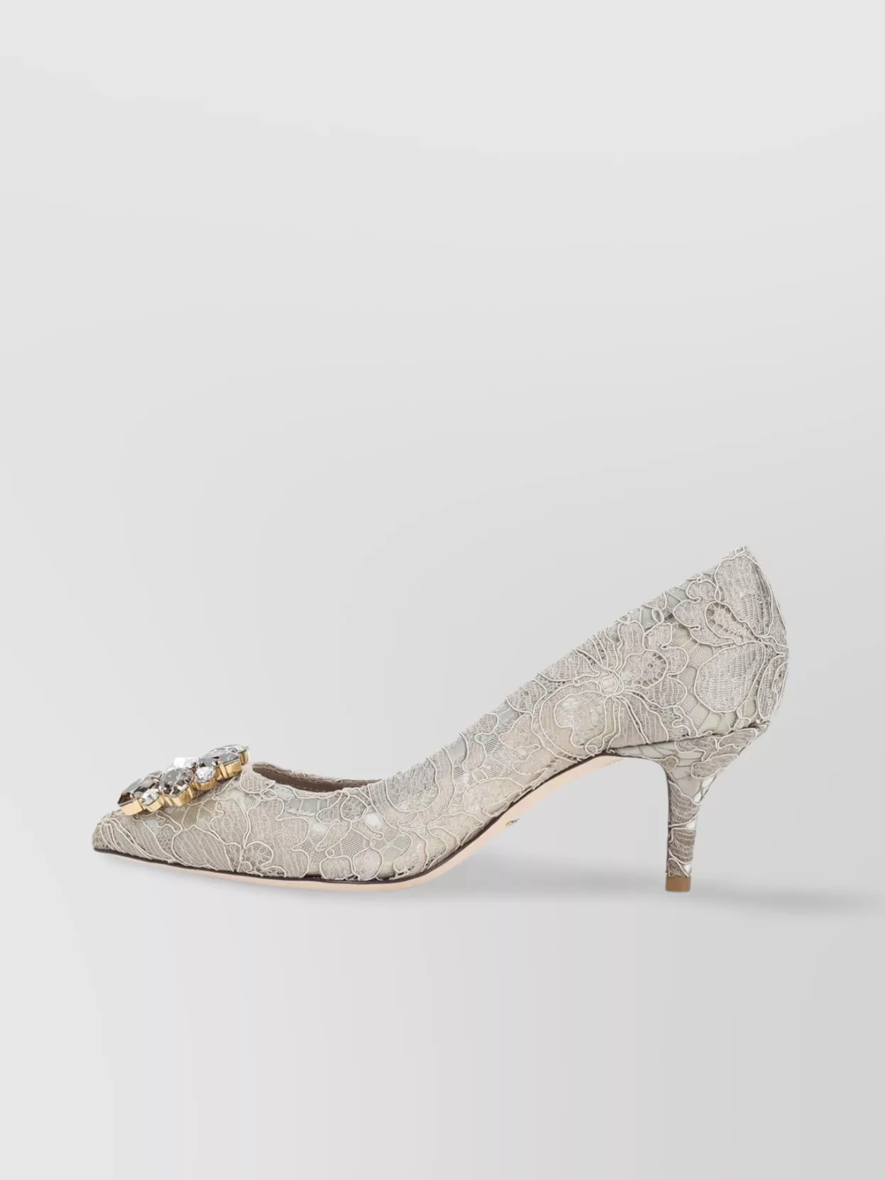 Dolce&Gabbana Lace Pumps Crystal Embellishment Stiletto Heel