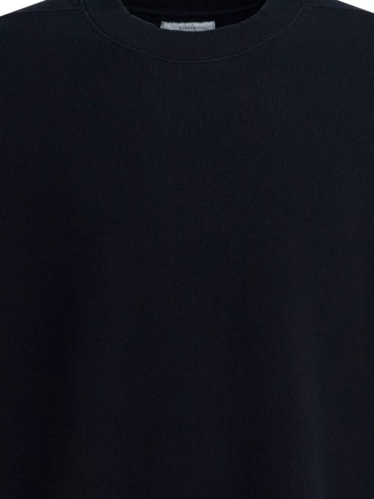 Beams Plus Crew Neck Sweatshirt With Ribbed Cuffs And Hem