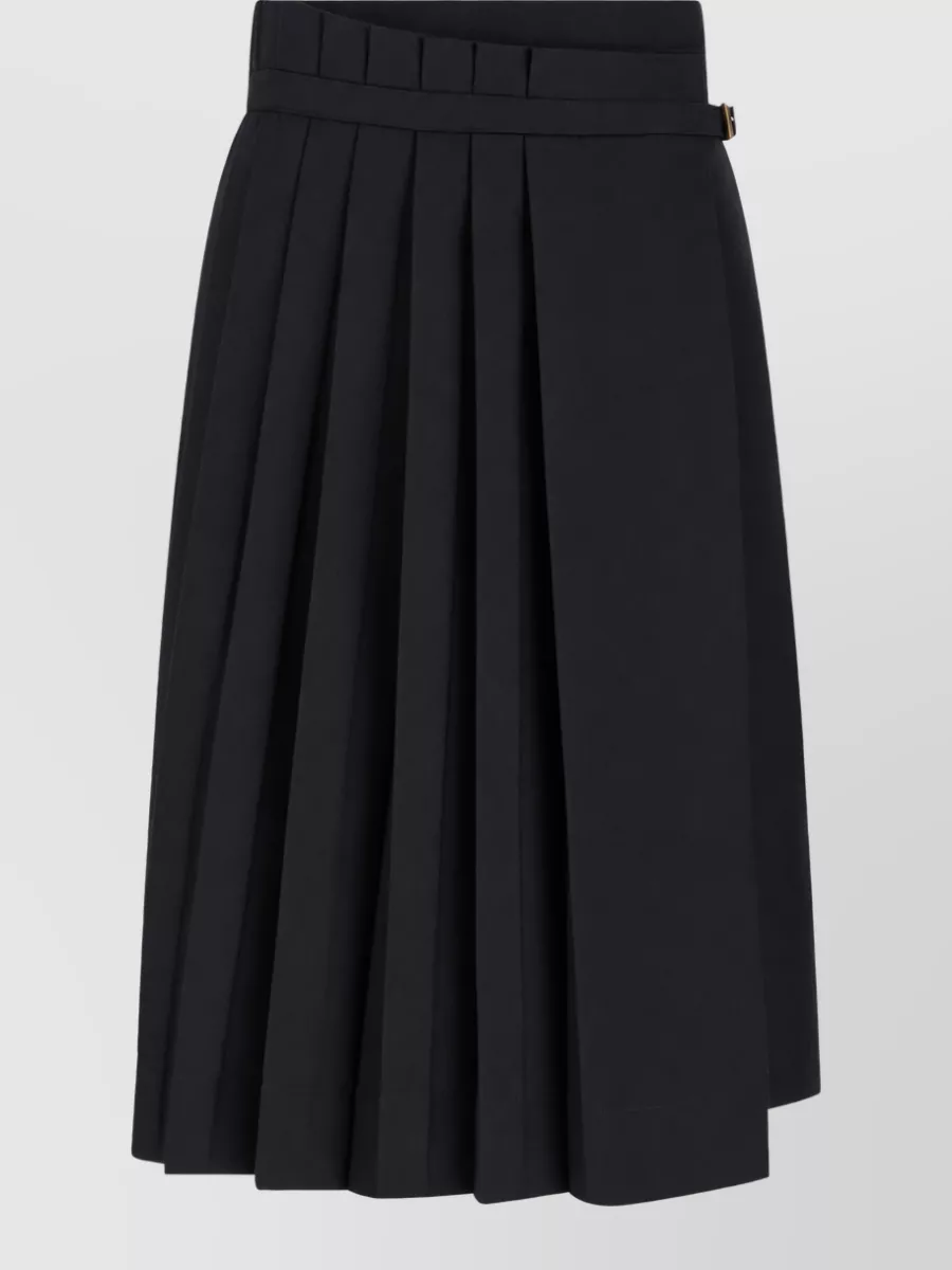 Dries Van Noten wool pleated skirt