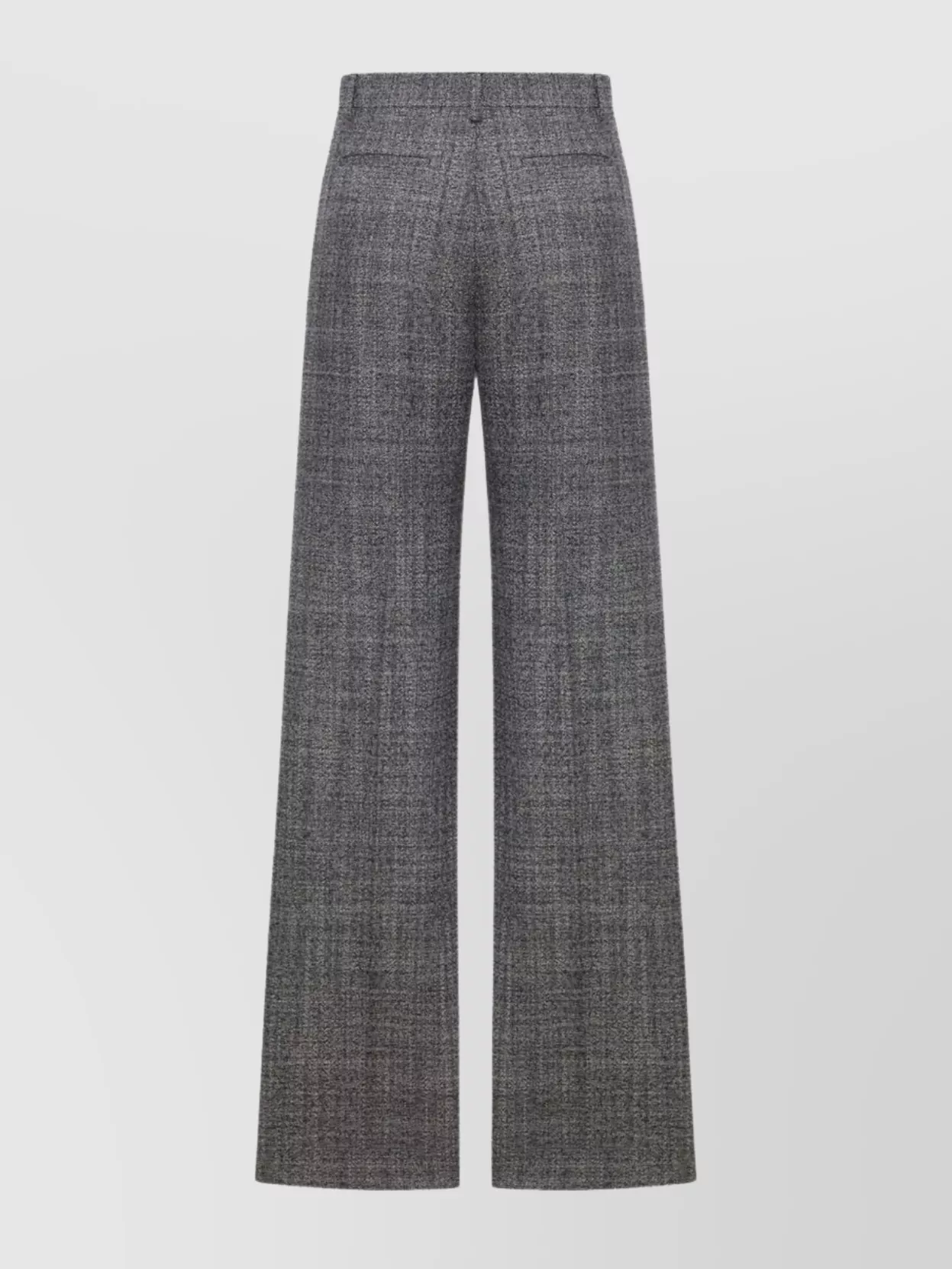 Valentino High-rise Wide-leg Trousers Featuring Pockets In Gray