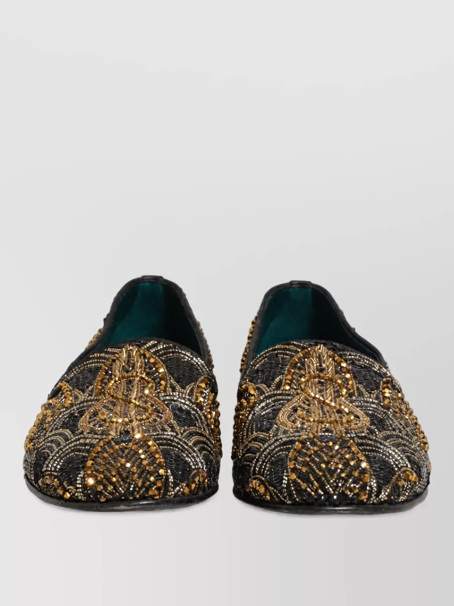Dolce&Gabbana leather embellished loafers