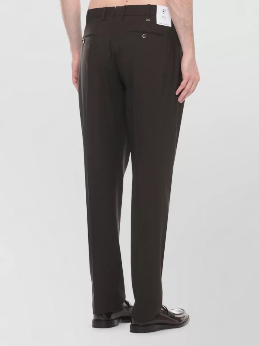 Pt Torino Virgin Wool Straight-Leg Trousers