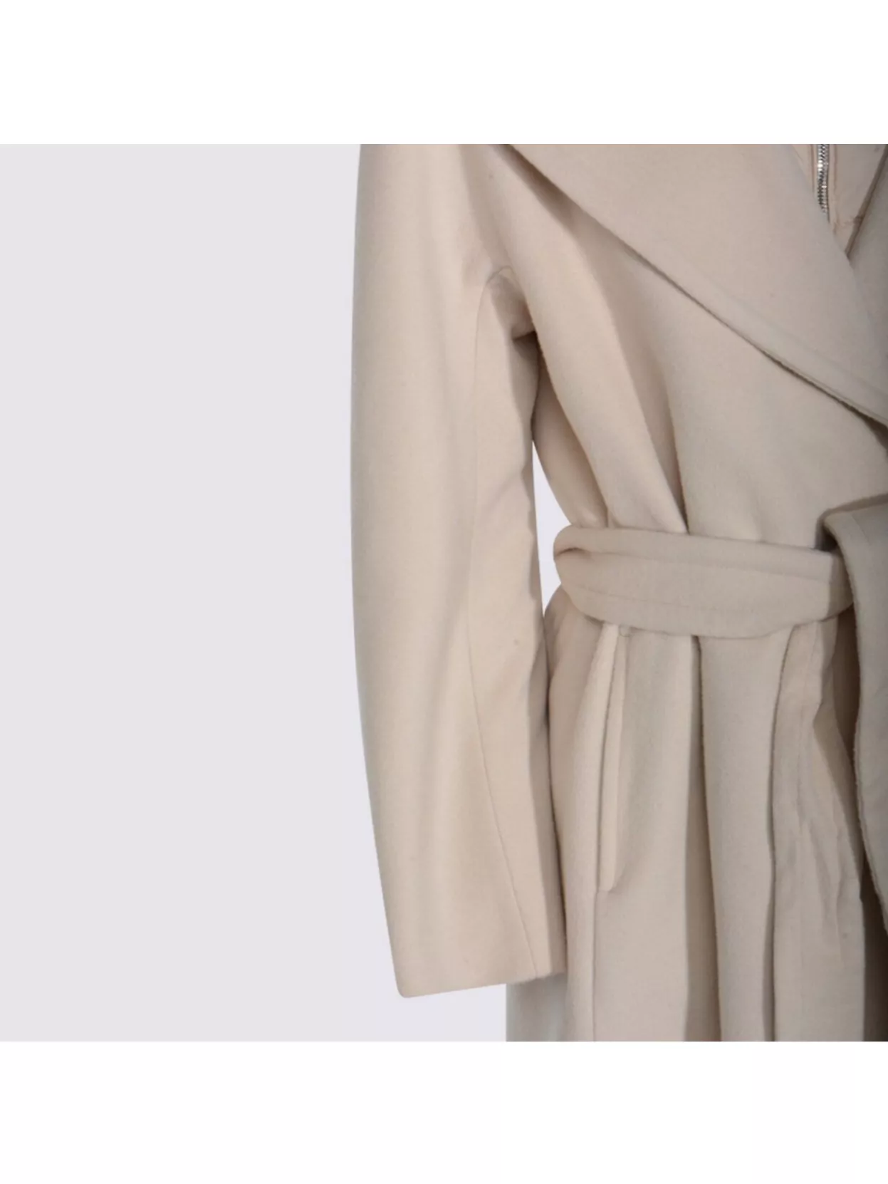 Moorer Long Quilted Jacket Belted Waist