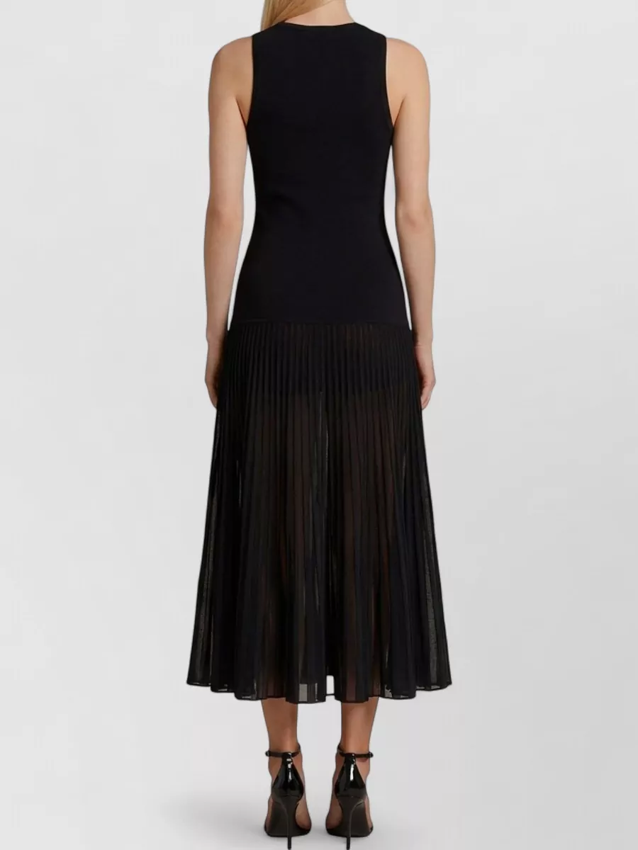 Alaïa Pleated Knit Midi Dress