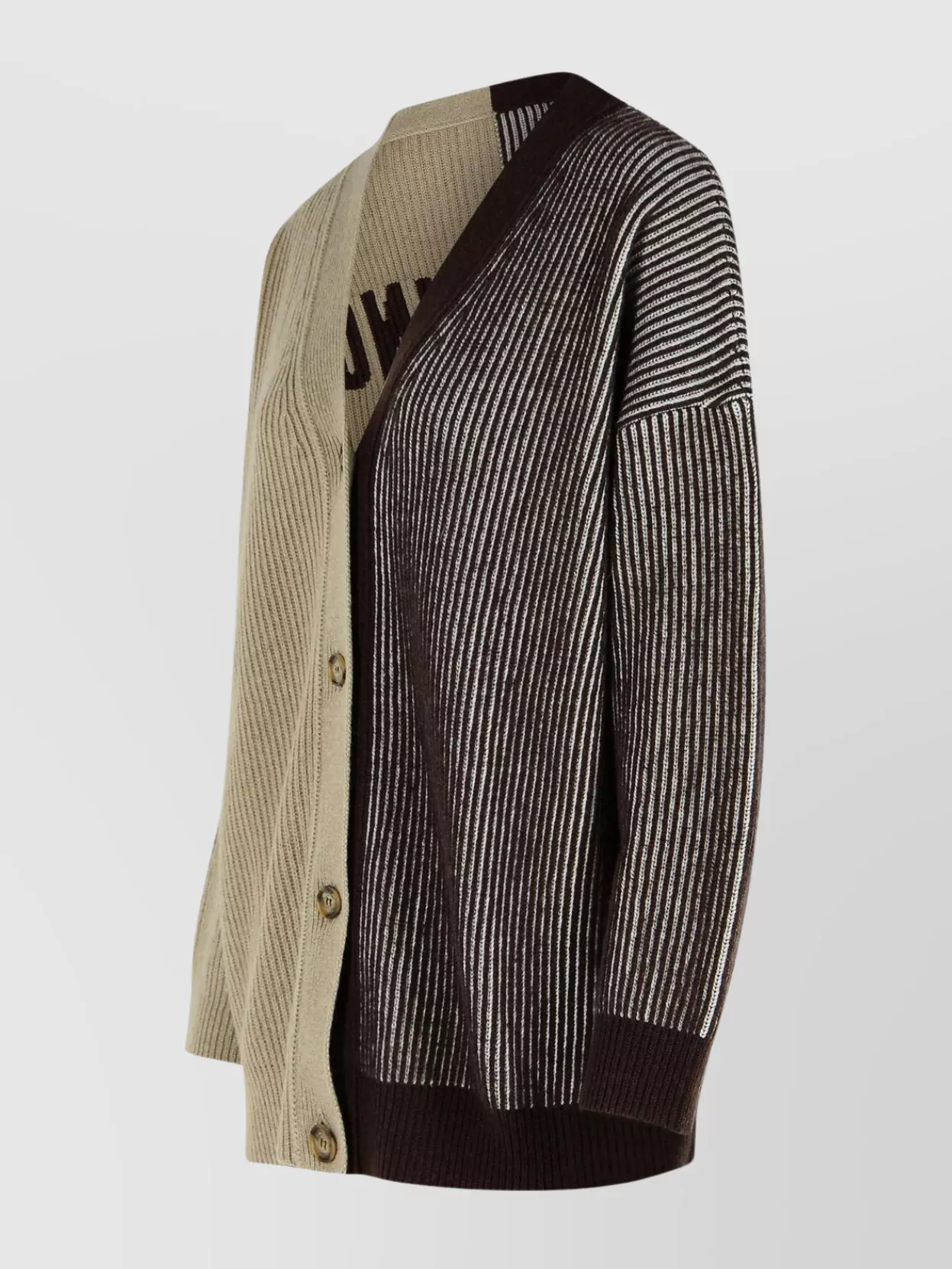 Moschino Two-Tone Cashmere Blend Cardigan