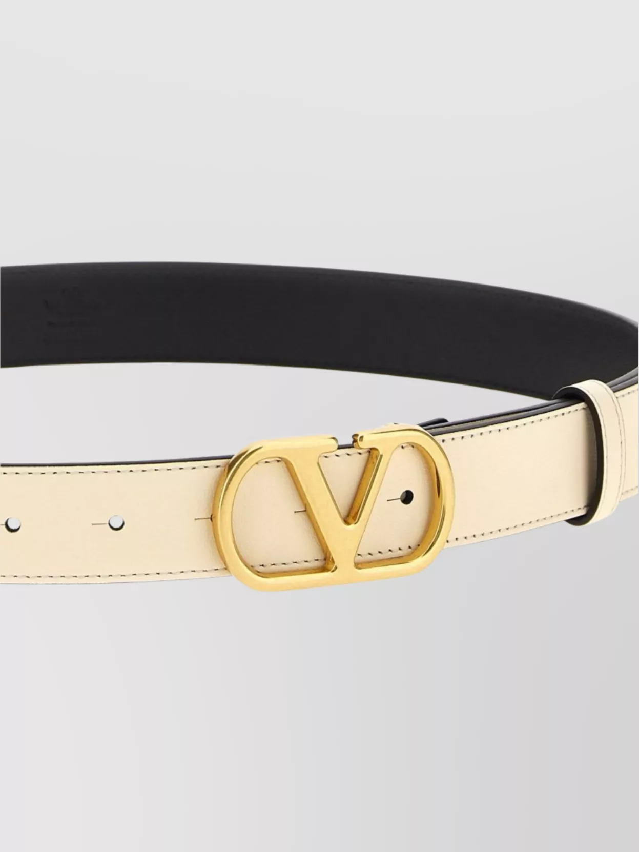 Valentino Garavani 'Vlogo Signature' Belt With Adjustable Length And Gold-Tone Buckle
