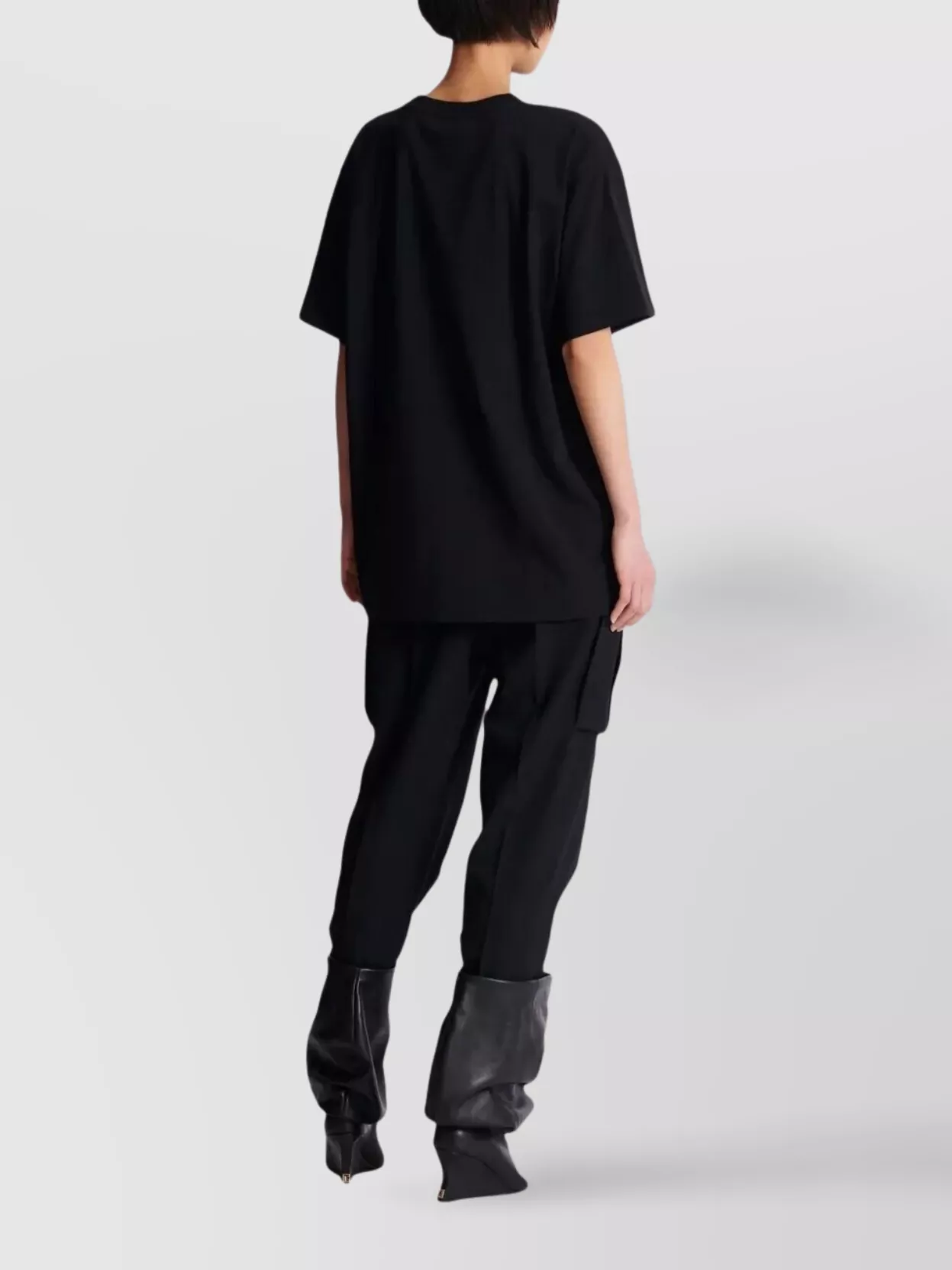 Balmain Cotton T-shirt Graphic Design In Black