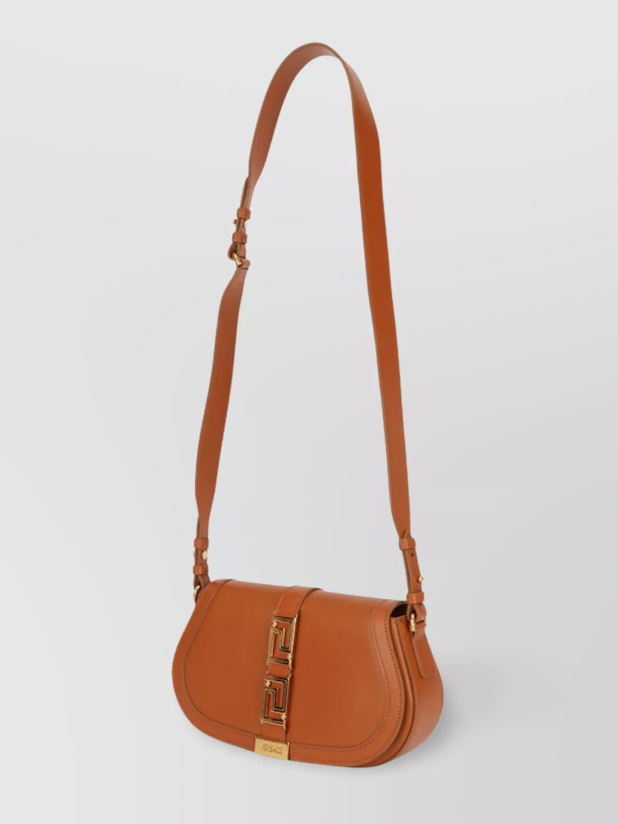 Versace Shoulder Bags With Adjustable Strap And Gold-tone Hardware In Orange