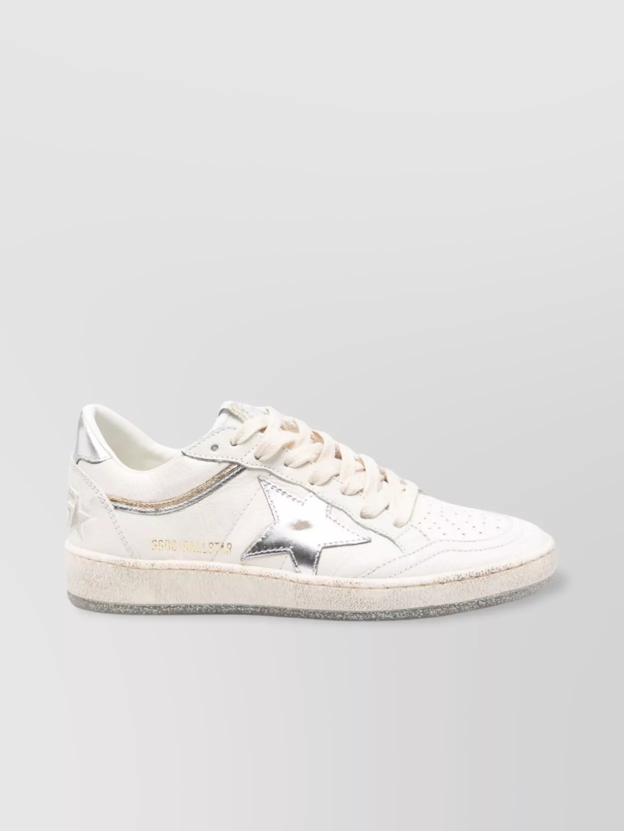 Golden Goose Low Top Sneakers With Rubber Sole And Metallic Accents