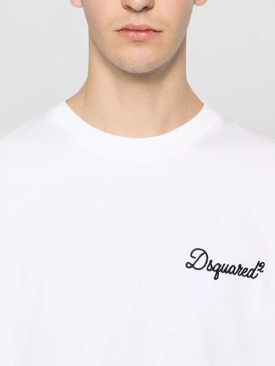 Dsquared2 Crew Neck Short Sleeve Straight Hem T-Shirt