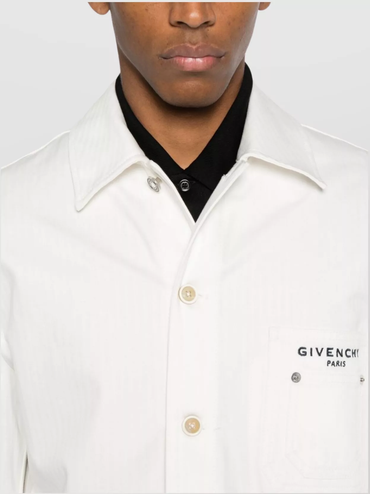 Givenchy Long Sleeve Denim Cotton Jacket With Pocket