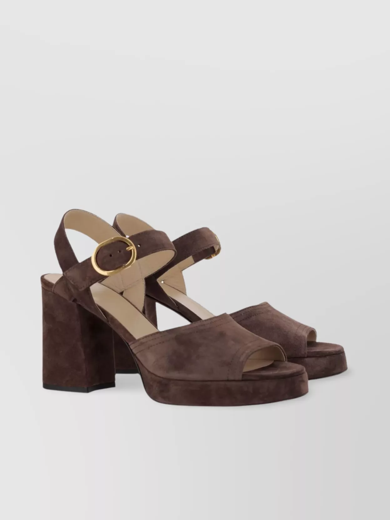 Valentino Garavani Fawcette Suede Platform Sandals With 100Mm Heel