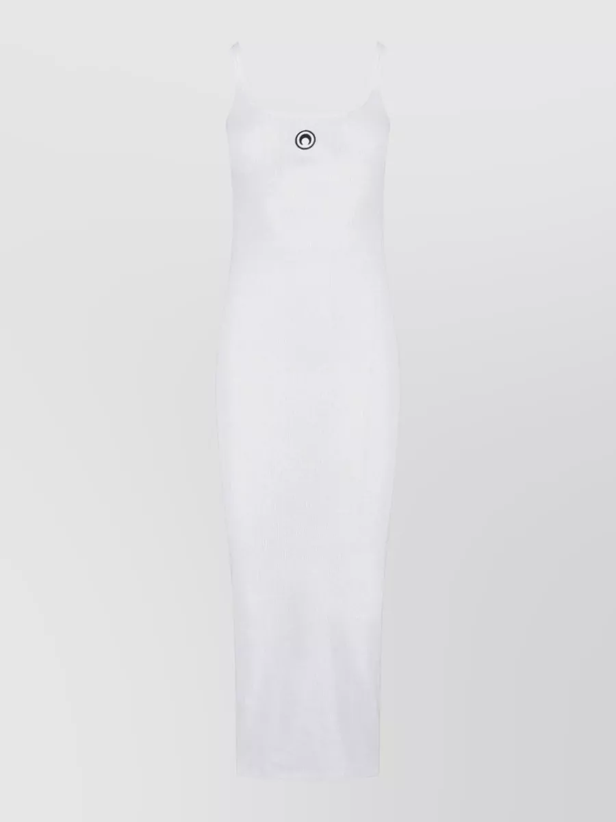 Marine Serre Maxi Dress Scoop Neck Sleeveless Ribbed In Multi