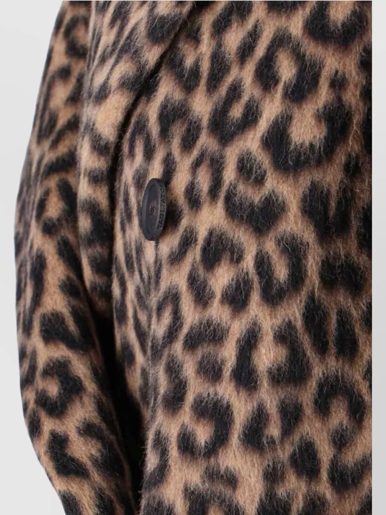 Tagliatore Leopard Print Belted Waist Long Jacket In Animal Print