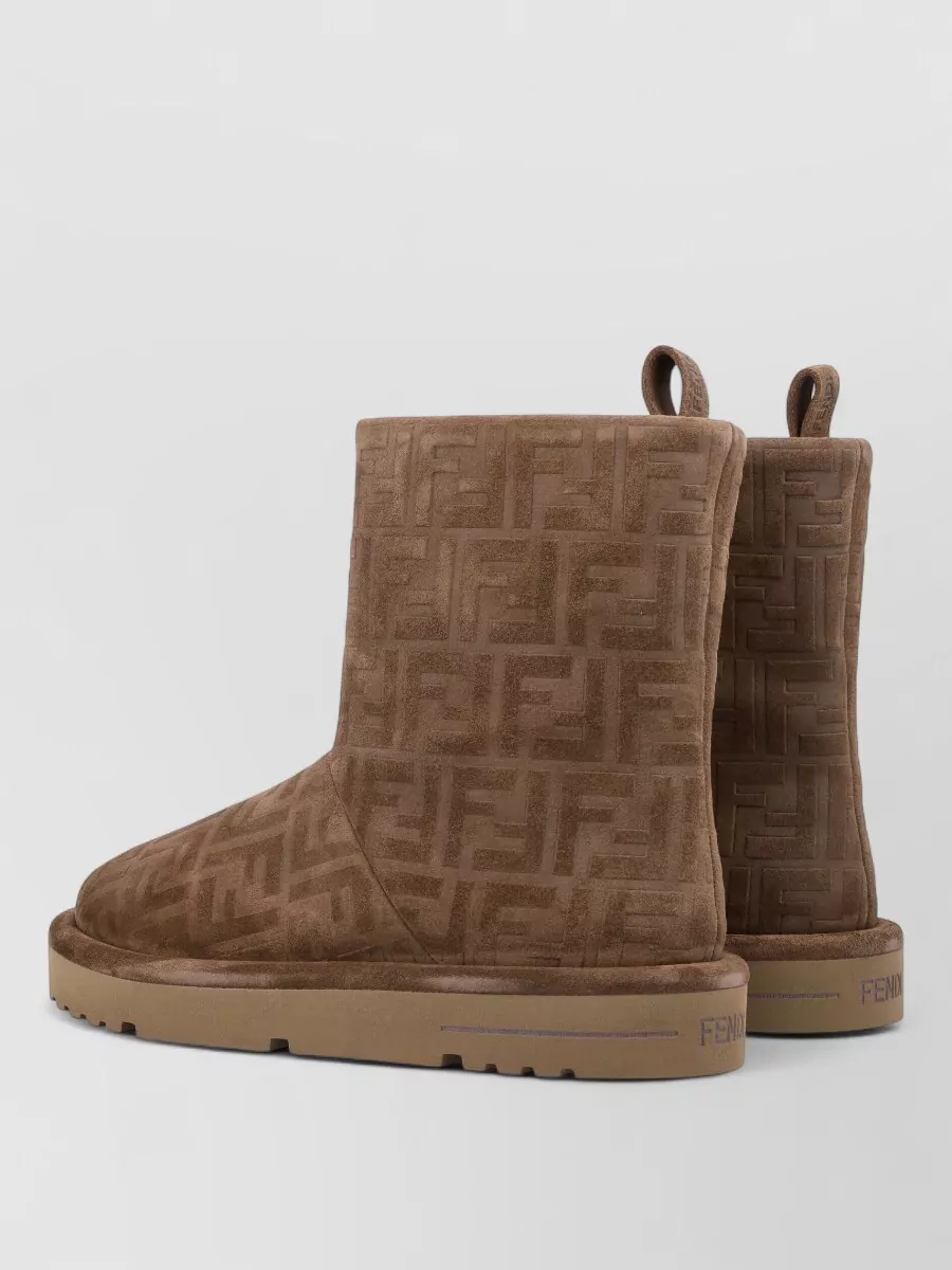 Fendi Chic Afternoon Chamois Ankle Boots